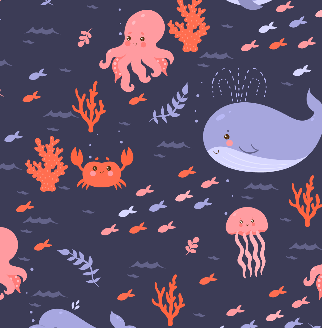 Cute Deep Sea Photo Backdrop